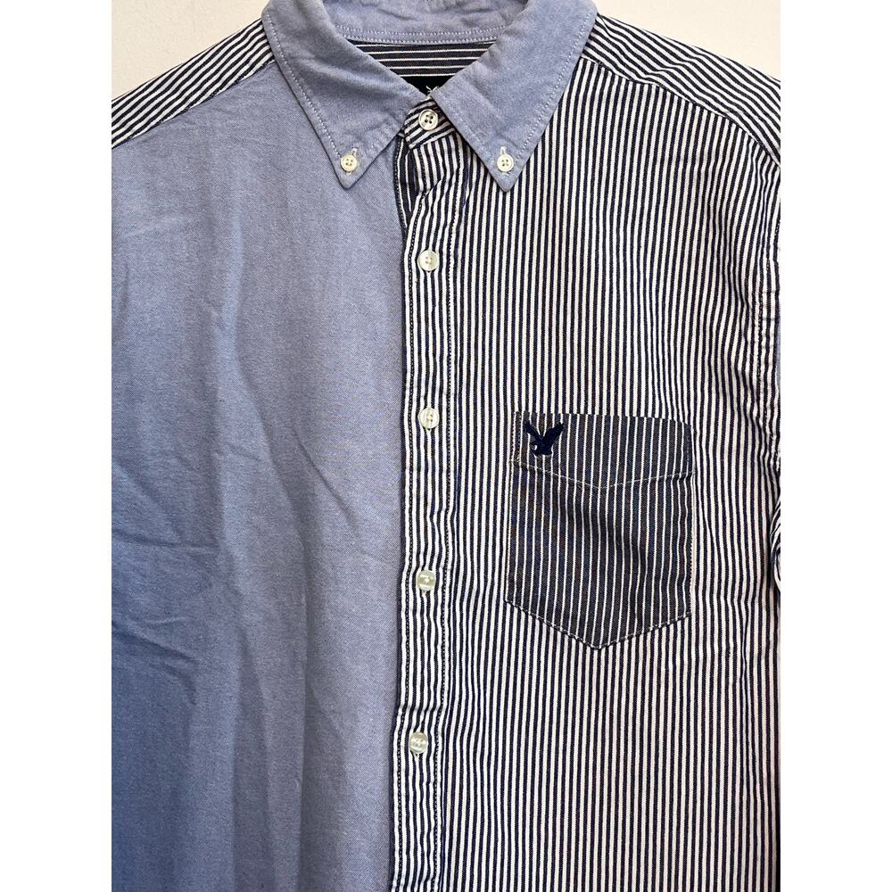 American Eagle Dress Shirt Mens Size Medium Long Sleeve Button Up Classic Fit - Picture 6 of 6